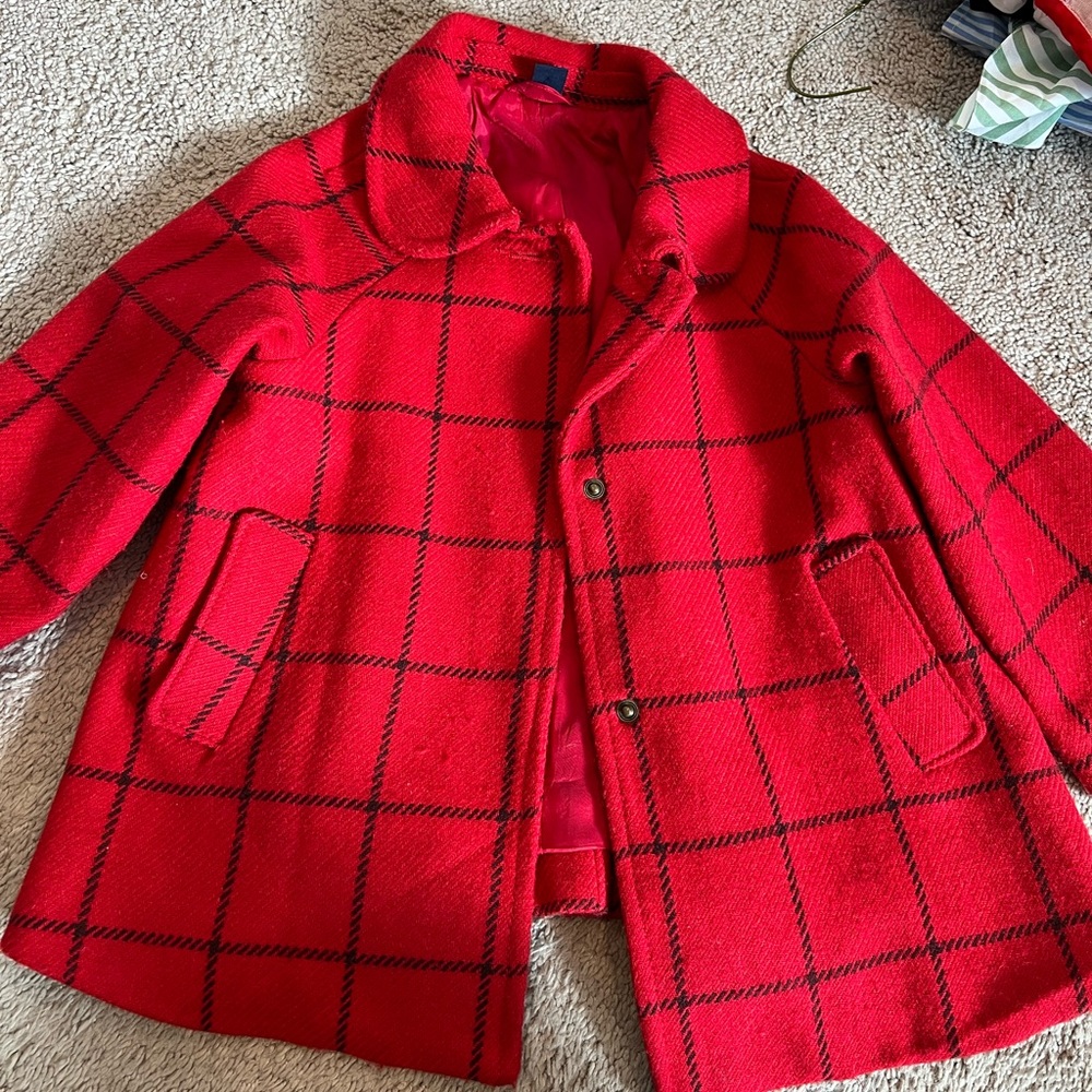 Red elegant wool jacket for girls